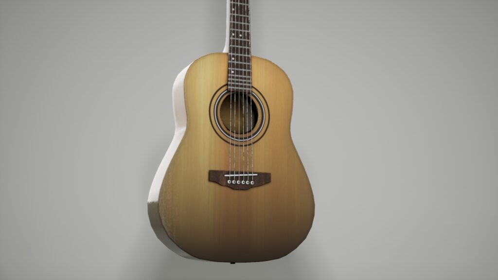 acoustic guitar render