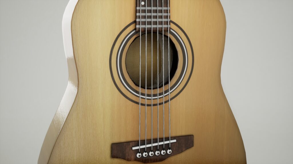 acoustic guitar render